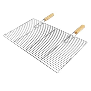 Grill grill rostfritt stål galler med avtagbara handtag 67 x 40 cm