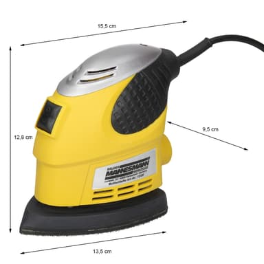 Mannesmann multislipmaskin 220 W med dammsamlare inkl. 3 slippapper -