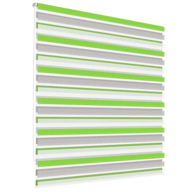 ECD Germany dubbel rullgardin 60 x 150 cm - grön-grå-vit - Klemmfix - dubbel