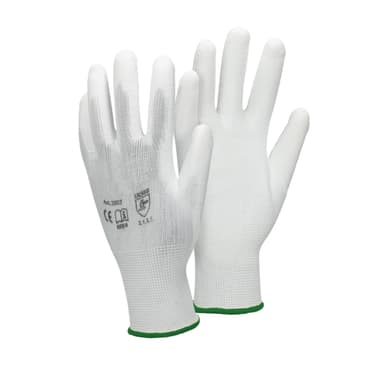 ECD Germany 4 par PU arbetshandskar, storlek 11-XXL, färg vit, mekanik handskar,