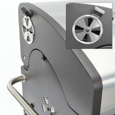 LANDMANN GRILLCHEF 11517 Kolgrillvagn 45x44 cm, grillvagn med dubbelväggigt lock