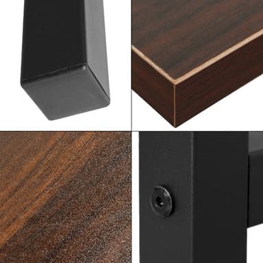 ML-Design skrivbord med en modern design, 120 x 60 x 75 cm, svart valnöt,