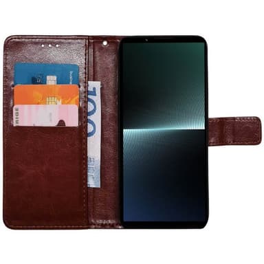 Plånboksfodral 3-kort Sony Xperia 1 V - Brun