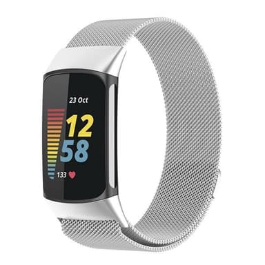 Milanese Loop-armband till Fitbit Charge 5 - Silver