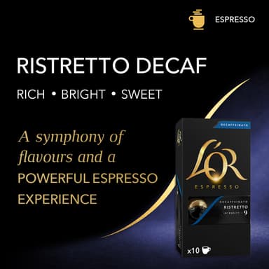 L'Or Ristretto Decaffeinato 9 kaffekapslar (10 st)