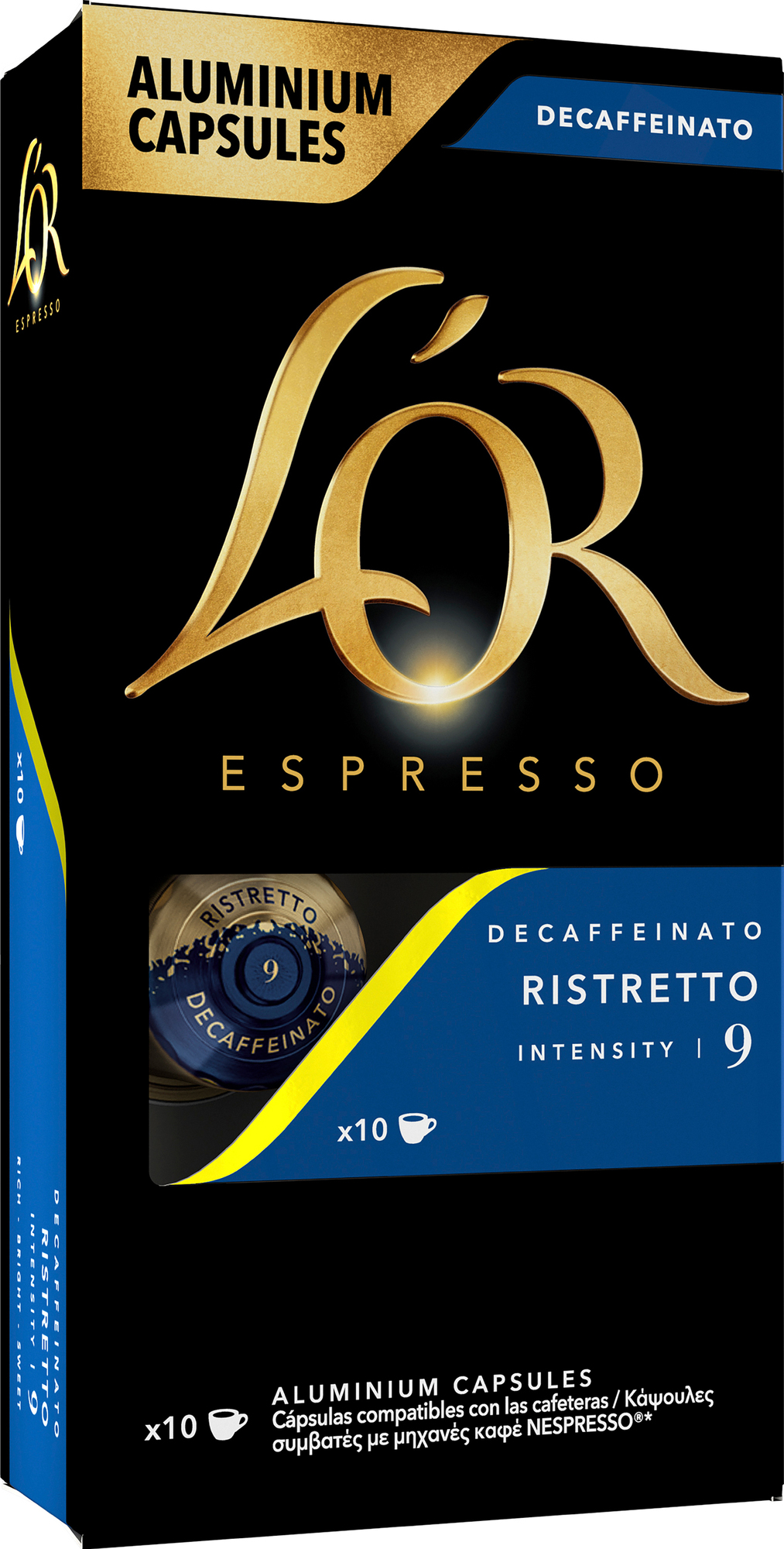 L'Or Ristretto Decaffeinato 9 kaffekapslar (10 st)
