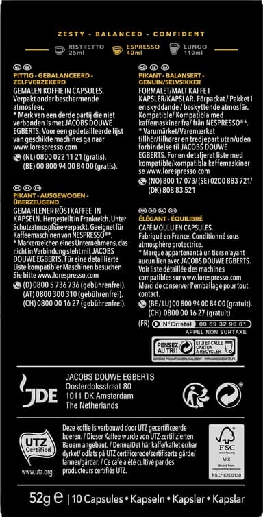 L'Or Splendente 7 kaffekapslar (10 st)