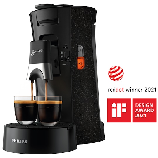 Senseo Select Eco kaffemaskin CSA240/21 (svart/vitprickig)
