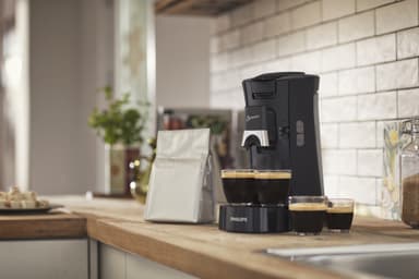 Senseo Select Eco kaffemaskin CSA240/21 (svart/vitprickig)