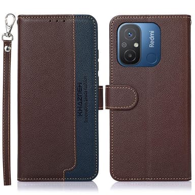 KHAZNEH Plånboksfodral till Xiaomi Redmi 12C - Brun/Blå