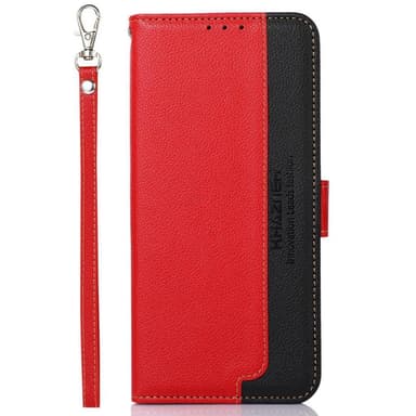 KHAZNEH Plånboksfodral till Xiaomi Redmi 12C - Röd/Svart