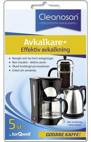 Avkalkningstabletter för bl.a kaffebryggare och strykjärn