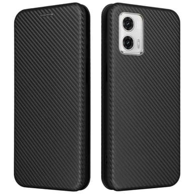 SKALO Motorola Moto G23 4G Carbon Fiber Plånboksfodral - Svart