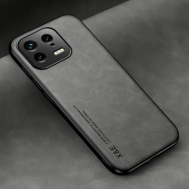 SKALO Xiaomi 13 5G X&E PU-Läder Skal - Ljusgrå