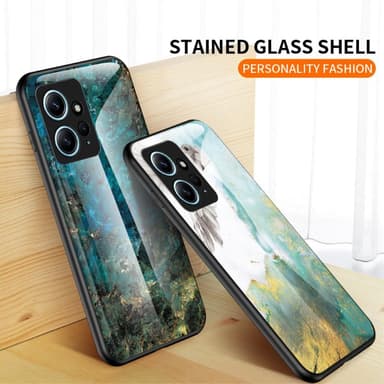 SKALO Xiaomi Redmi Note 12 4G Marmor Härdat Glas TPU-skal - Motiv 4