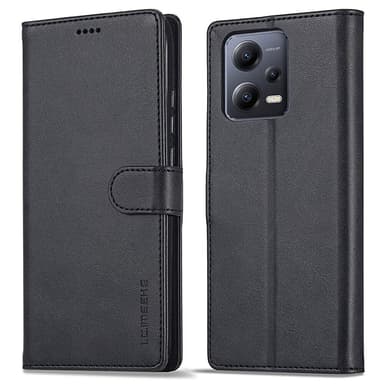 SKALO Xiaomi Redmi Note 12 5G LC.IMEEKE Plånboksfodral i PU-Läder - Svart