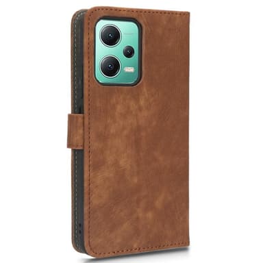 SKALO Xiaomi Redmi Note 12 5G Plånboksfodral i PU-Läder - Brun