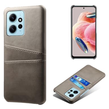 SKALO Xiaomi Redmi Note 12 4G PU-Läder Korthållare Skal - Grå