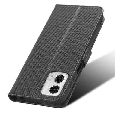 SKALO Motorola Moto G73 5G Premium Mini Romb Plånboksfodral - Svart