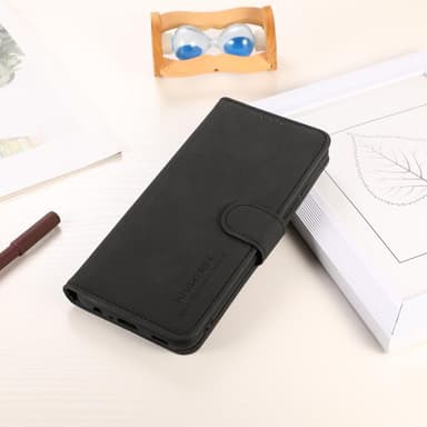 SKALO Xiaomi Redmi 12C 4G KHAZNEH Plånboksfodral i PU-Läder - Svart