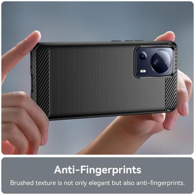 SKALO Xiaomi 13 Lite Armor Carbon Stöttåligt TPU-skal - Svart
