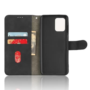 SKALO Motorola Moto G53 5G Matt PU-Läder Plånboksfodral - Svart