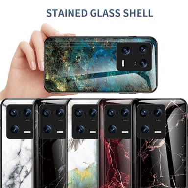 SKALO Xiaomi 13 Pro 5G Marmor Härdat Glas TPU-skal - Motiv 1