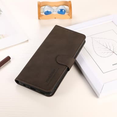 SKALO Motorola Moto G73 5G KHAZNEH Plånboksfodral i PU-Läder - Brun
