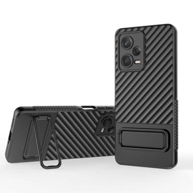SKALO Xiaomi Redmi Note 12 Pro 5G Twill 2.0 TPU skal med ställ - Svart
