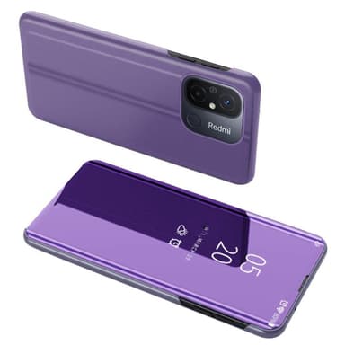 SKALO Xiaomi Redmi 12C 4G Clear View Spegel fodral - Lila