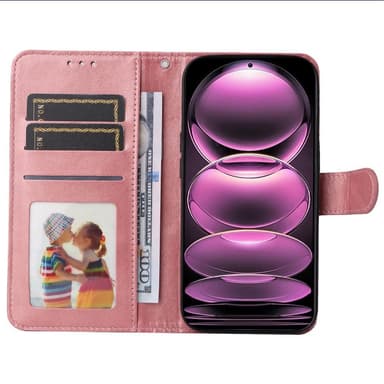 SKALO Xiaomi Redmi Note 12 Pro 5G Plånboksfodral i PU-Läder - Roséguld