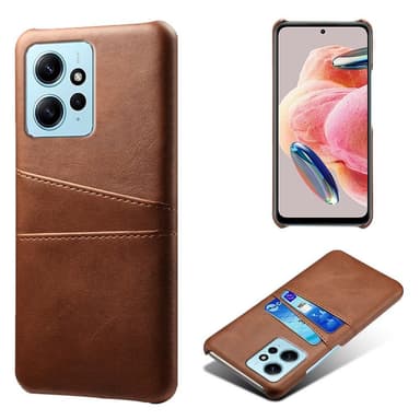 SKALO Xiaomi Redmi Note 12 4G PU-Läder Korthållare Skal - Brun