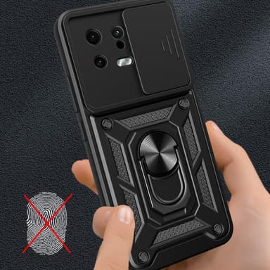 SKALO Xiaomi 13 5G Armor Hybrid Metallring Kameraslider - Blå