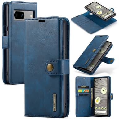 DG MING Google Pixel 7a 2-i-1 Magnet Plånboksfodral - Blå