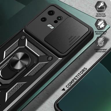 SKALO Xiaomi 13 5G Armor Hybrid Metallring Kameraslider - Blå