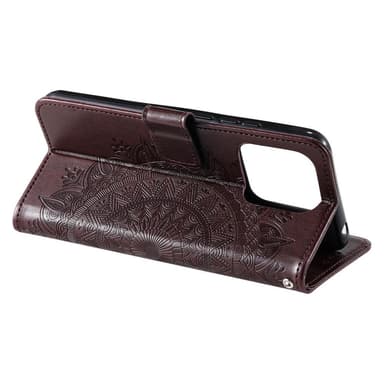 SKALO Xiaomi 13 5G Mandala Plånboksfodral - Brun