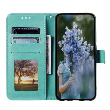 SKALO Motorola Moto G73 5G Mandala Plånboksfodral - Turkos