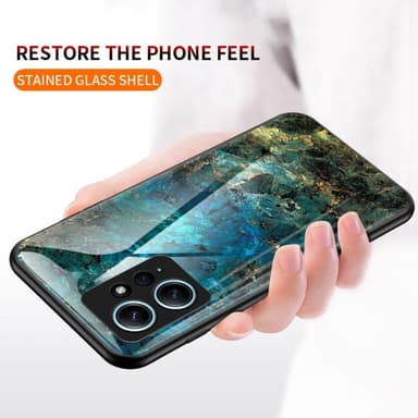 SKALO Xiaomi Redmi Note 12 4G Marmor Härdat Glas TPU-skal - Motiv 4