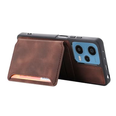 SKALO Xiaomi Redmi Note 12 Pro 5G PU Läder Skal med Plånbok - Brun
