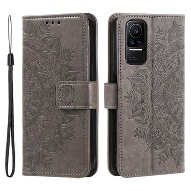 SKALO Xiaomi 13 Lite Mandala Plånboksfodral - Grå