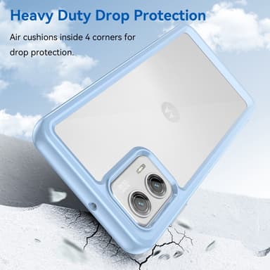 SKALO Motorola Moto G73 5G Transparent TPU Bumper Skal - Blå
