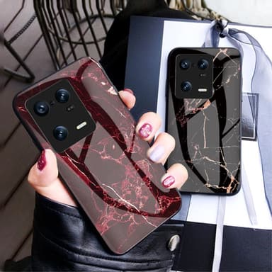 SKALO Xiaomi 13 Pro 5G Marmor Härdat Glas TPU-skal - Motiv 2