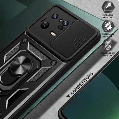 SKALO Xiaomi 13 Pro 5G Armor Hybrid Metallring Kameraslider - Svart