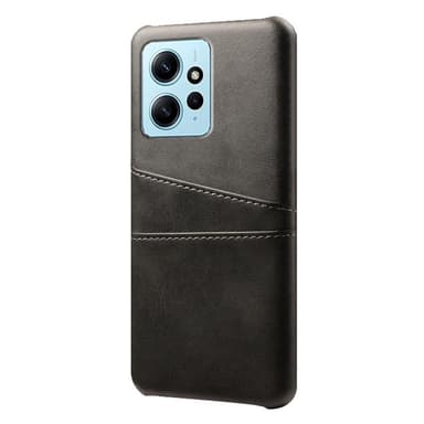SKALO Xiaomi Redmi Note 12 4G PU-Läder Korthållare Skal - Svart
