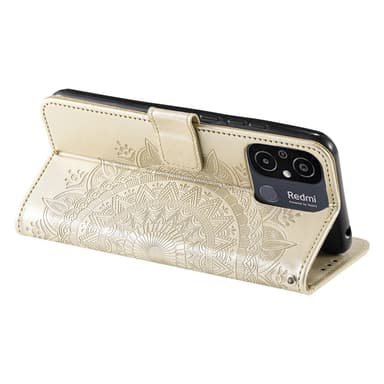SKALO Xiaomi Redmi 12C 4G Mandala Plånboksfodral - Guld