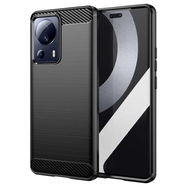 SKALO Xiaomi 13 Lite Armor Carbon Stöttåligt TPU-skal - Svart