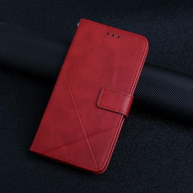 SKALO Xiaomi Redmi Note 12 4G Embossed Plånboksfodral i PU-Läder - Röd