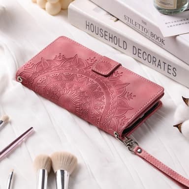 SKALO Xiaomi Redmi Note 12 4G Big Wallet Mandala Plånboksfodral - Roséguld