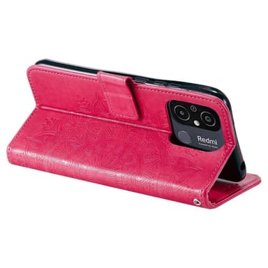SKALO Xiaomi Redmi 12C 4G Mandala Plånboksfodral - Cerise