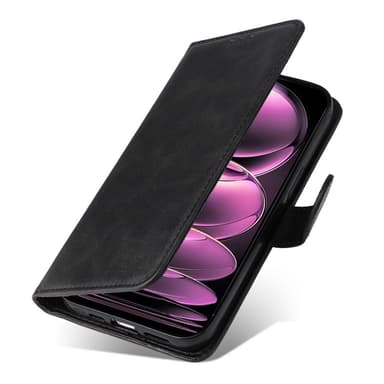 SKALO Xiaomi Redmi Note 12 Pro 5G Plånboksfodral i PU-Läder - Svart